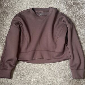 Abercrombie & Fitch YPB neoKNIT cropped brown sweatshirt - size M - NEW